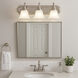 Essentials - 801x 3 Light 24 inch Satin Nickel Bath Vanity Wall Light in Marble