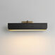 Miles LED 18 inch Black and Natural Aged Brass Wall Sconce Wall Light