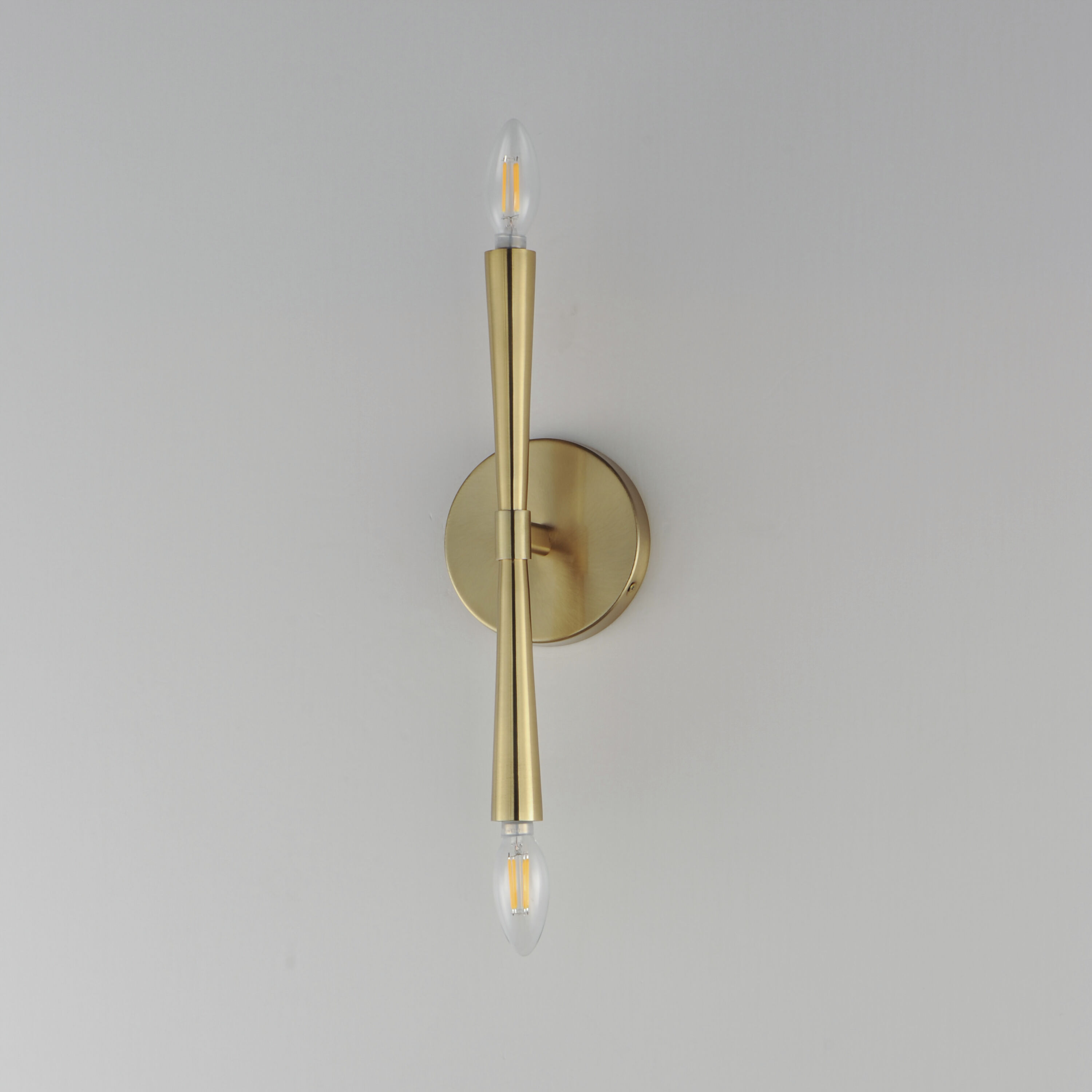 Rome 2 Light 5 inch Satin Brass ADA Wall Sconce Wall Light
