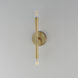 Rome 2 Light 5 inch Satin Brass ADA Wall Sconce Wall Light