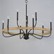 Franklin 9 Light 40 inch Driftwood and Black Chandelier Ceiling Light