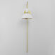Dawn 1 Light 7 inch White and Satin Brass Wall Sconce Wall Light