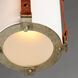Sausalito 1 Light 8 inch Weathered Zinc / Brown Suede Single Pendant Ceiling Light