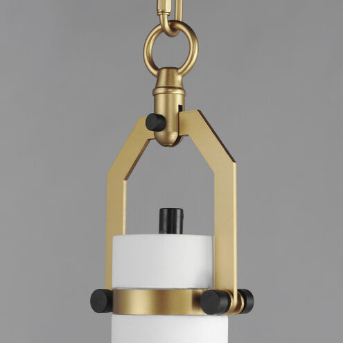 Lumi 1 Light 13 inch Satin Brass Single Pendant Ceiling Light