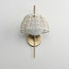 Macrame 1 Light 10.5 inch Gold Wall Sconce Wall Light