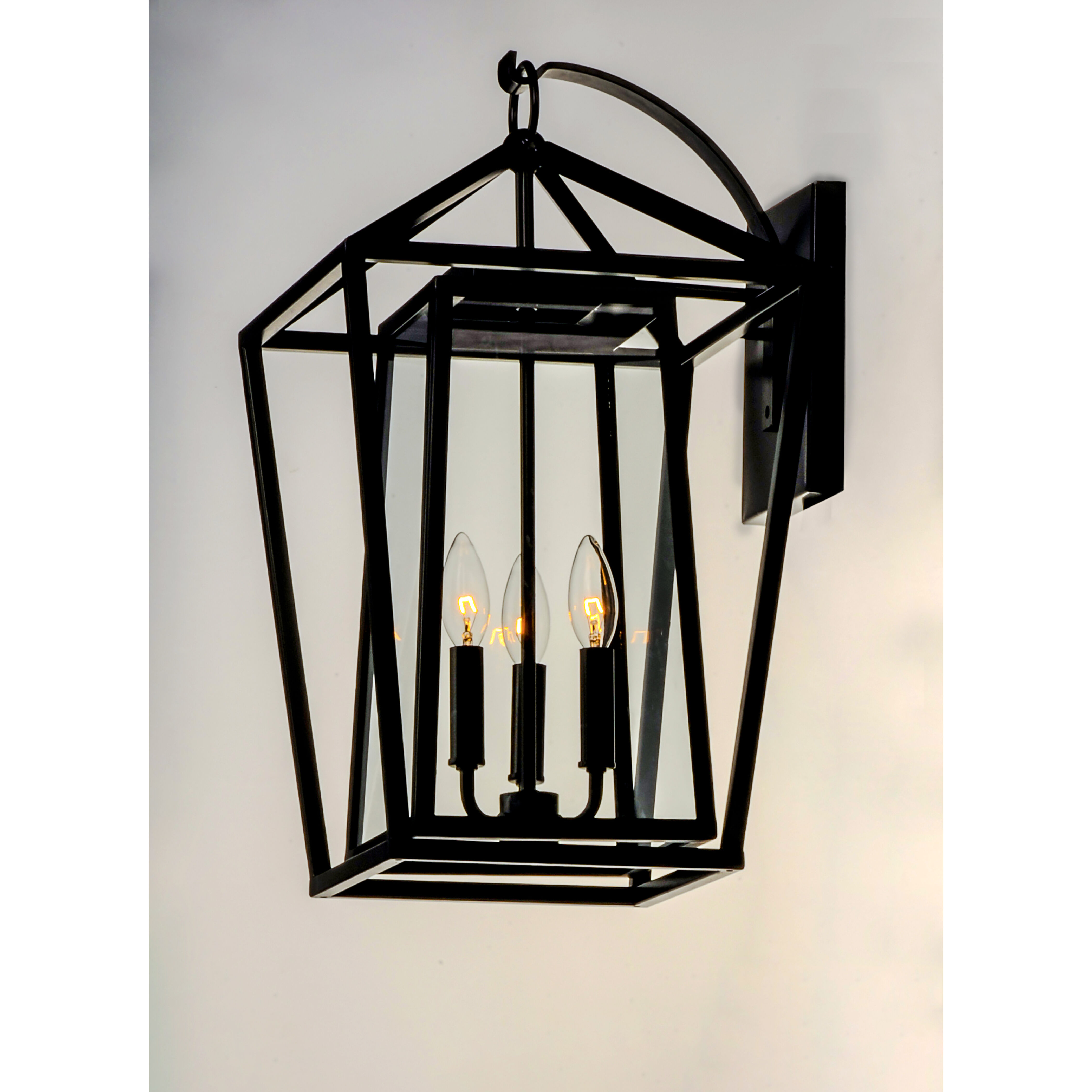Artisan 3 Light 21 inch Black Outdoor Wall Mount