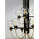 Bauhaus 9 Light 28 inch Bronze/Satin Brass Multi-Tier Chandelier Ceiling Light