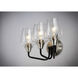 Goblet 3 Light 18 inch Black and Satin Nickel Bath Vanity Wall Light