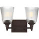 Julip 2 Light 14 inch Dark Bronze Bath Vanity Wall Light