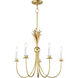 Paloma 5 Light 26 inch Gold Leaf Chandelier Ceiling Light
