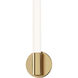 Tubi LED 14.25 inch Natural Aged Brass Bath Vanity Wall Light