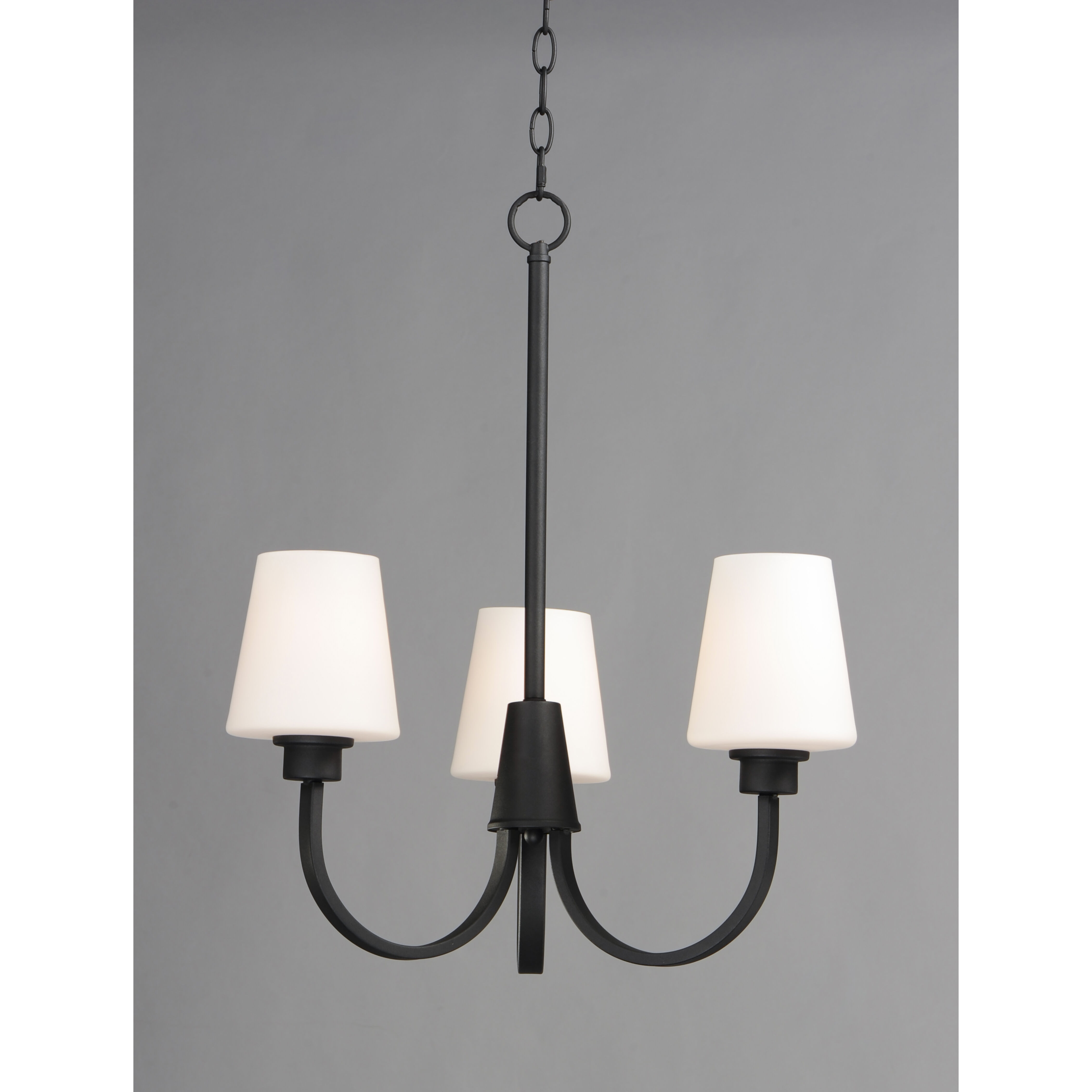 Shelter 3 Light 20 inch Black Chandelier Ceiling Light