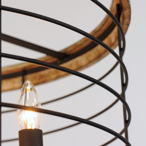 Homestead 5 Light 24 inch Driftwood/Black Chandelier Ceiling Light