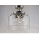 Acadia 3 Light 12.75 inch Satin Nickel Semi-Flush Mount Ceiling Light