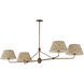 Dunbridge 4 Light 62 inch Weathered Brass Linear Pendant Ceiling Light