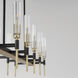 Flambeau LED 45.25 inch Black and Antique Brass Linear Pendant Ceiling Light