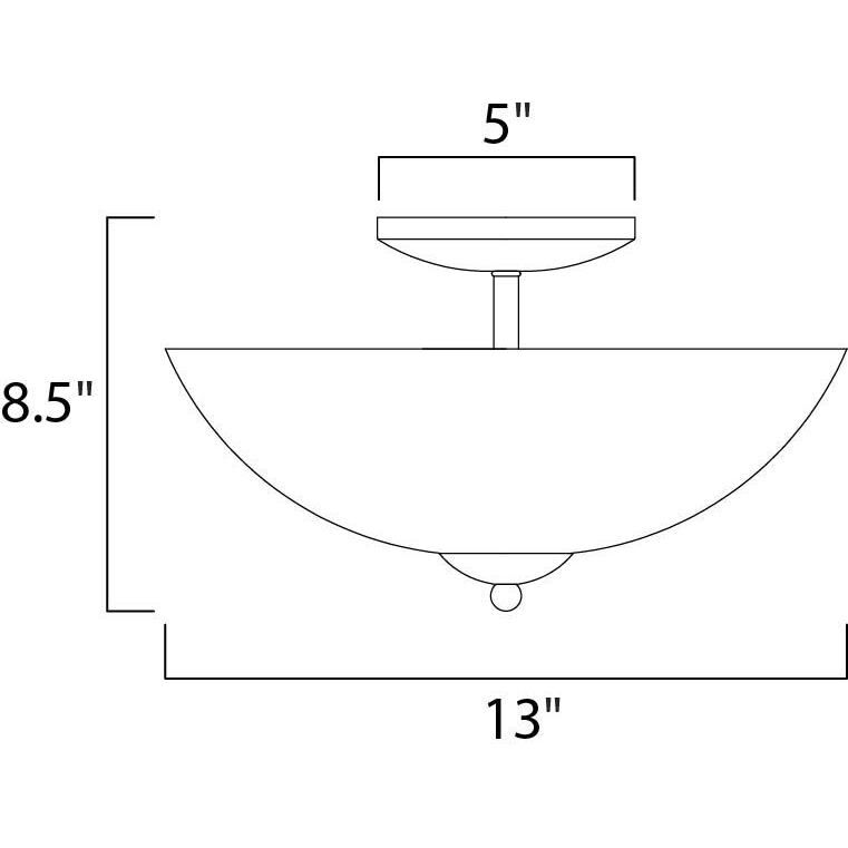 Logan 2 Light 13 inch Black Semi-Flush Mount Ceiling Light