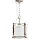 Sausalito 1 Light 11.5 inch Weathered Zinc and Brown Suede Single Pendant Ceiling Light