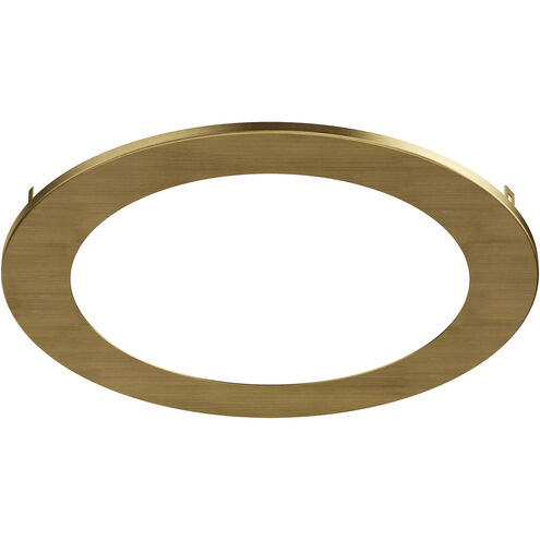 Slim 7 inch Natural Aged Brass Flush Mount Ceiling Light