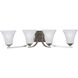 Aurora 4 Light 29.5 inch Satin Nickel Bath Vanity Wall Light