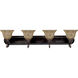 Symphony 4 Light 37 inch Oil Rubbed Bronze Bath Vanity Wall Light