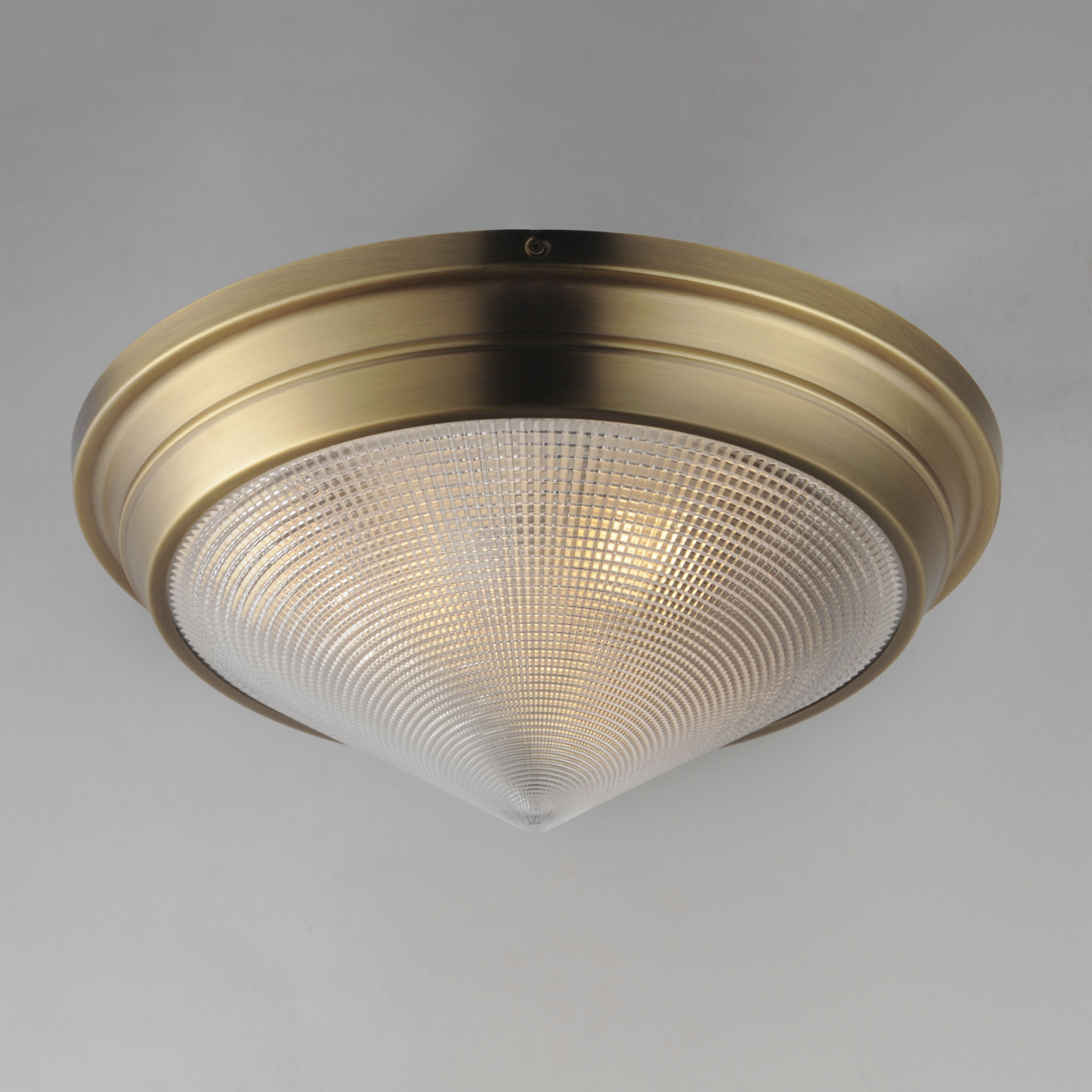 Hargreaves 3 Light 16.5 inch Natural Aged Brass Flush Mount Ceiling Light