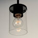 Corona 1 Light 5 inch Black Mini Pendant Ceiling Light in Clear