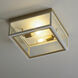 Neoclass 2 Light 13 inch White and Gold Outdoor Flush Mount