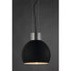 Storehouse LED 15 inch Satin Aluminum and Black Single Pendant Ceiling Light
