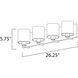 Wrap 4 Light 26.25 inch Satin Nickel Bath Vanity Wall Light