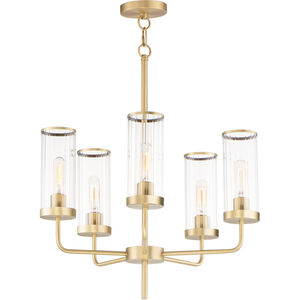 Crosby 5 Light 24 inch Satin Brass Chandelier Ceiling Light