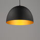 Tova 1 Light 13.5 inch Black and Gold Single Pendant Ceiling Light