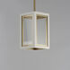 Neoclass 1 Light 7 inch White and Gold Outdoor Pendant
