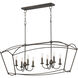 Plumette Linear Pendant Ceiling Light in Chestnut Bronze