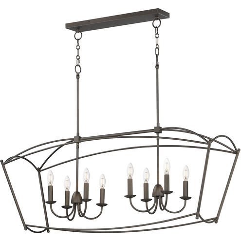 Plumette Linear Pendant Ceiling Light in Chestnut Bronze