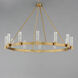 Duchess LED 44 inch Natural Aged Brass Chandelier Ceiling Light