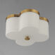 Clover 2 Light 13.5 inch Natural Aged Brass Flush Mount Ceiling Light