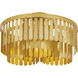 Regalia 3 Light 20 inch Gold Leaf Flush Mount Ceiling Light