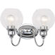 Ballord 2 Light 14 inch Polished Chrome Bath Vanity Wall Light in Clear
