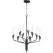 Calyx 9 Light 24.5 inch Black Chandelier Ceiling Light
