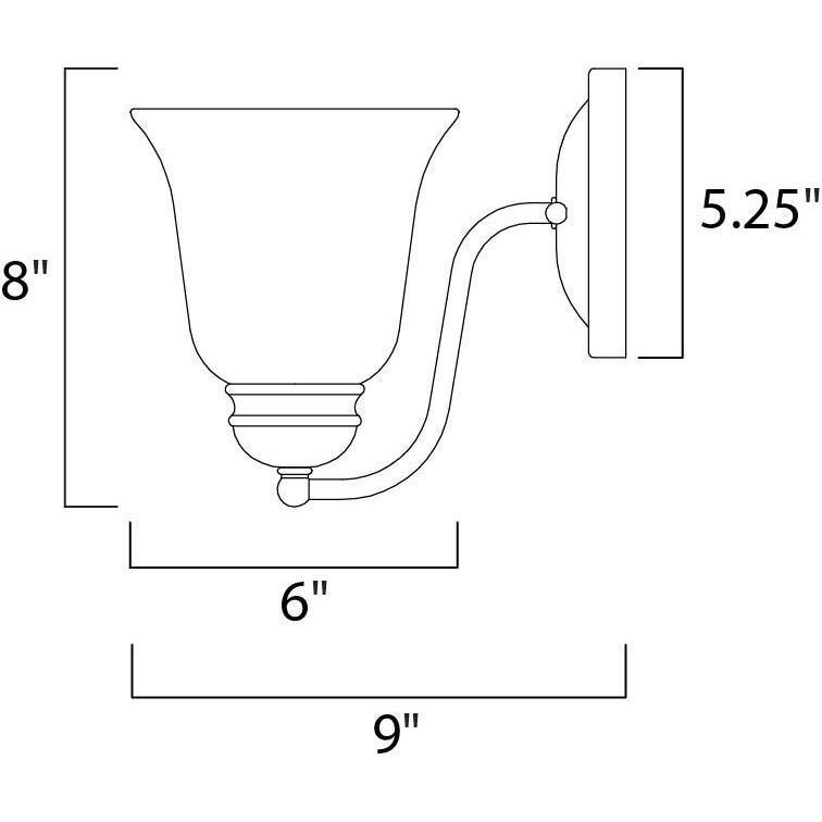 Basix Wall Sconce Wall Light in Satin Nickel, Frosted