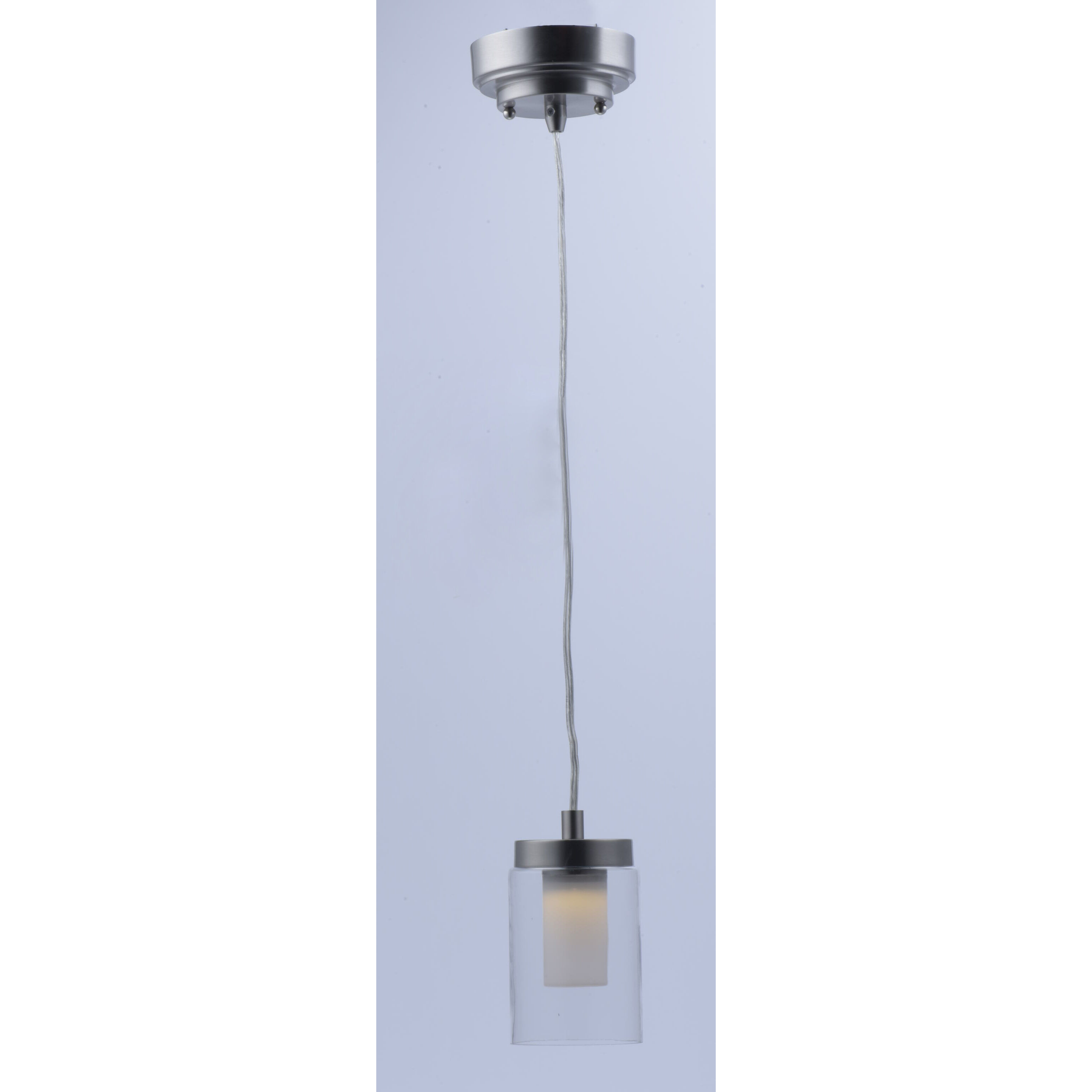 Mod LED 4 inch Satin Nickel Mini Pendant Ceiling Light
