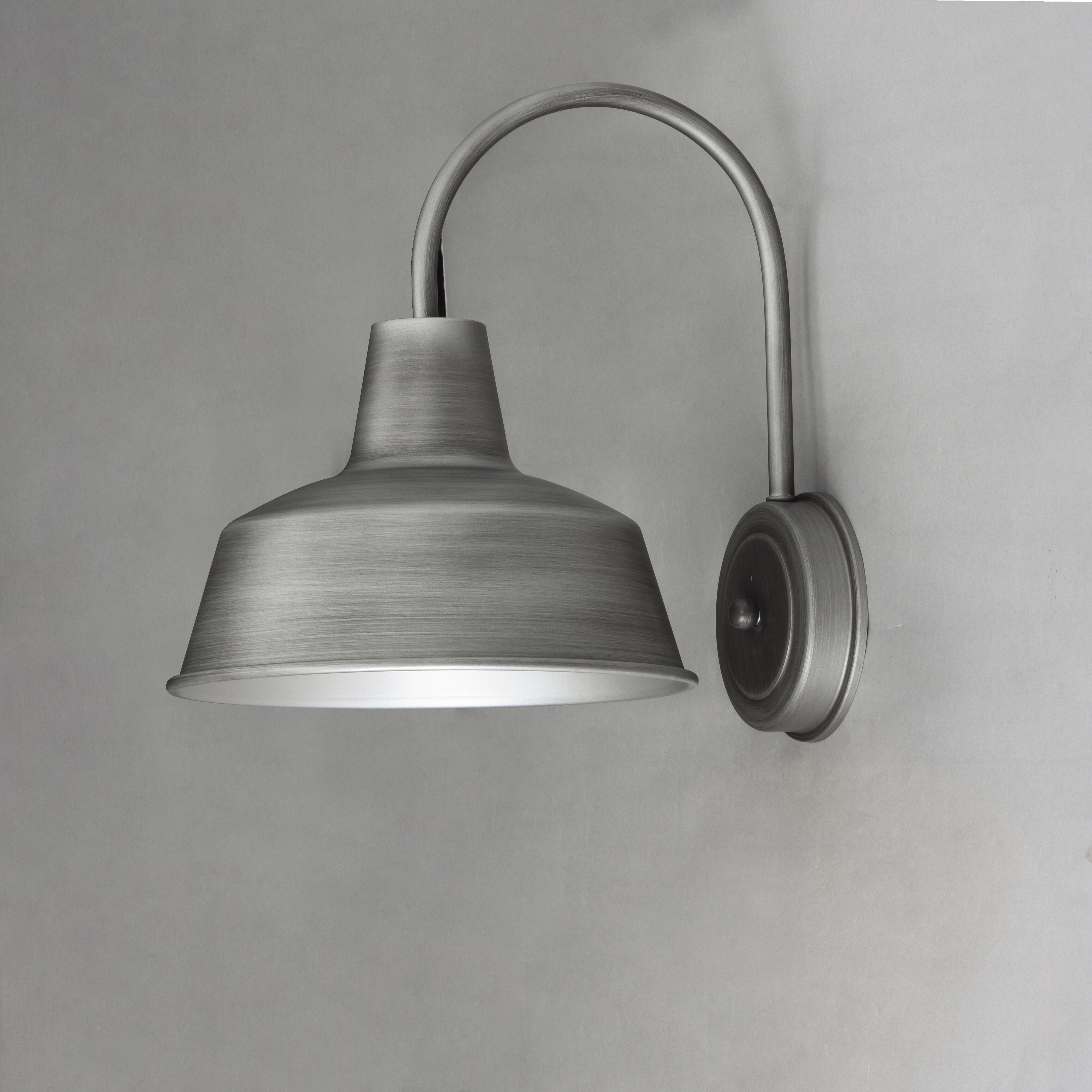 Pier M 1 Light 13 inch Weathered Zinc Outdoor Wall Mount