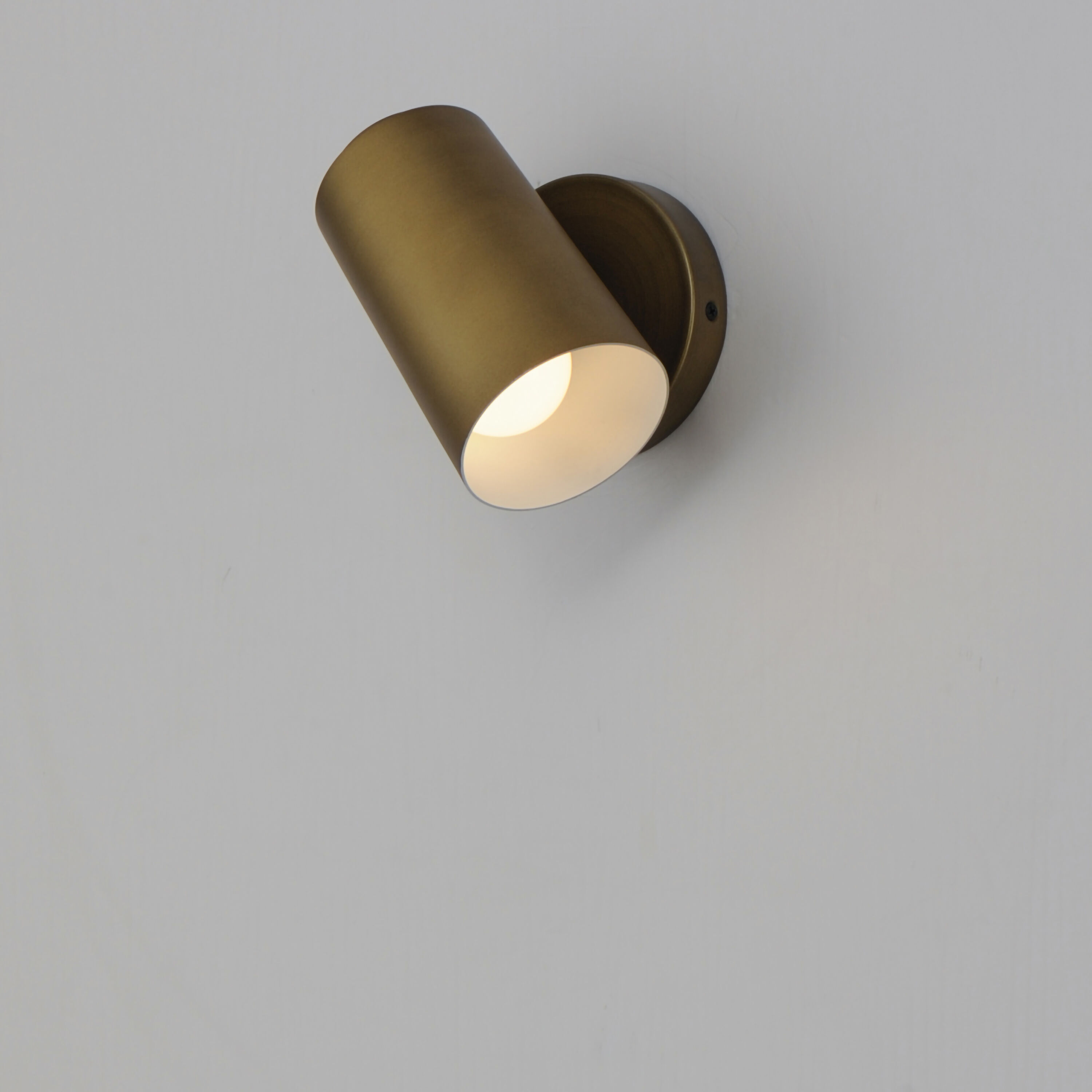 Spot Light LED 7 inch Natural Aged Brass Outdoor Wall Mount