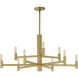 Emana 9 Light 33.5 inch Natural Aged Brass Chandelier Ceiling Light
