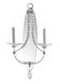 Paris 2 Light 15 inch Polished Nickel Wall Sconce Wall Light