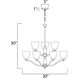 Stefan 9 Light 30 inch Black Multi-Tier Chandelier Ceiling Light