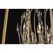Bouquet 6 Light 25 inch Polished Nickel/Gold Leaf Multi-Light Pendant Ceiling Light