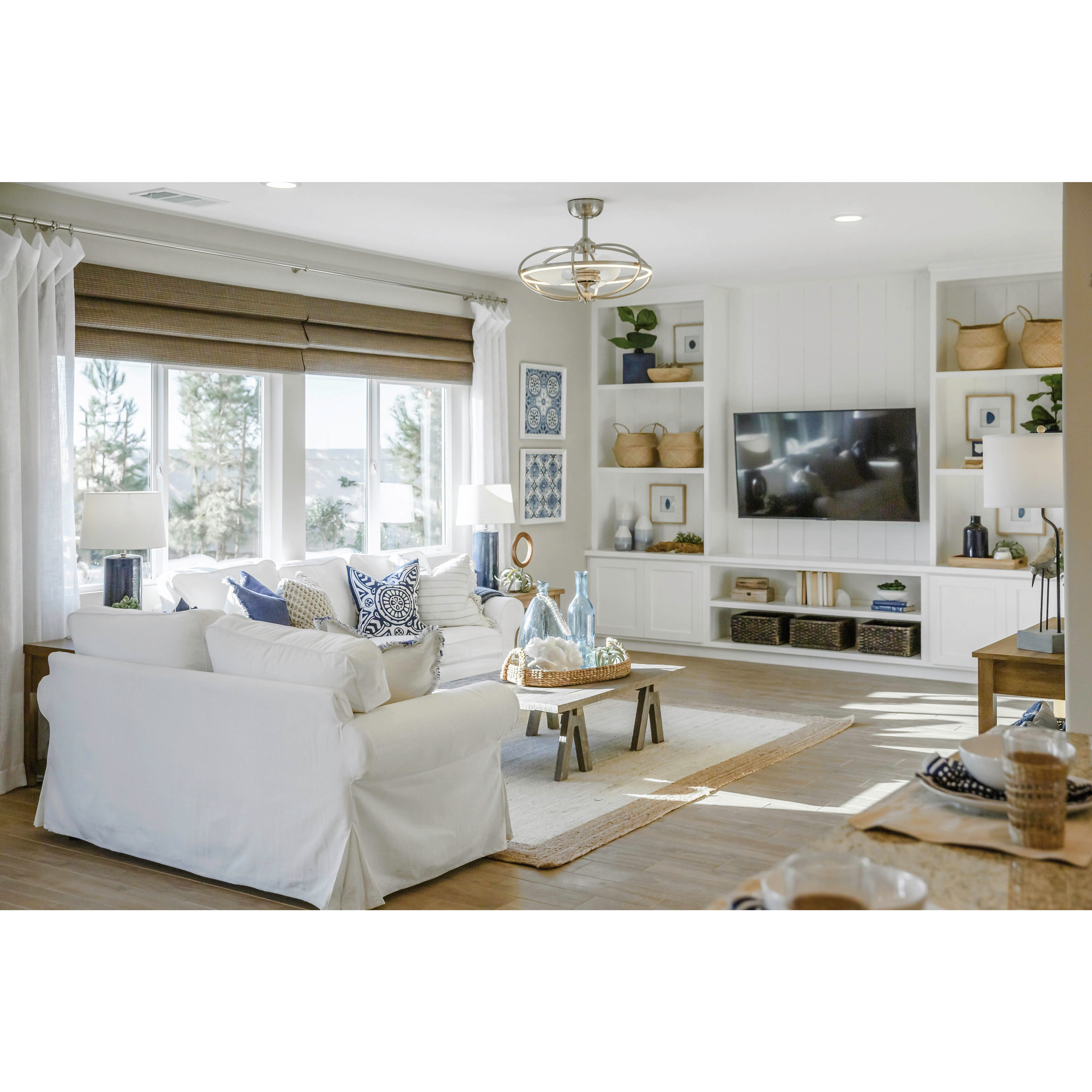 Corona Fan 28 inch Satin Nickel Fandelight