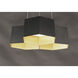 Honeycomb LED 16 inch Black/Gold Chandelier Ceiling Light